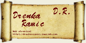 Drenka Ramić vizit kartica
